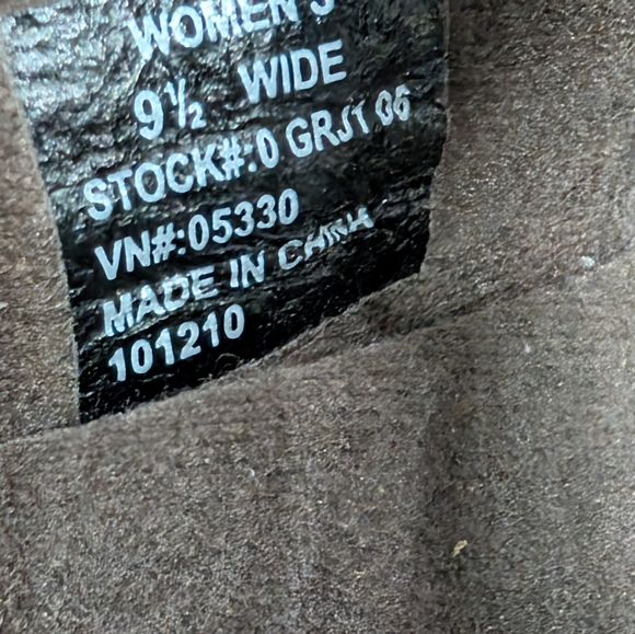 L.L. Bean Women's 9.5 WIDE Suede Leather Clog Mary Jane Shoes Brown - Picture 6 of 7